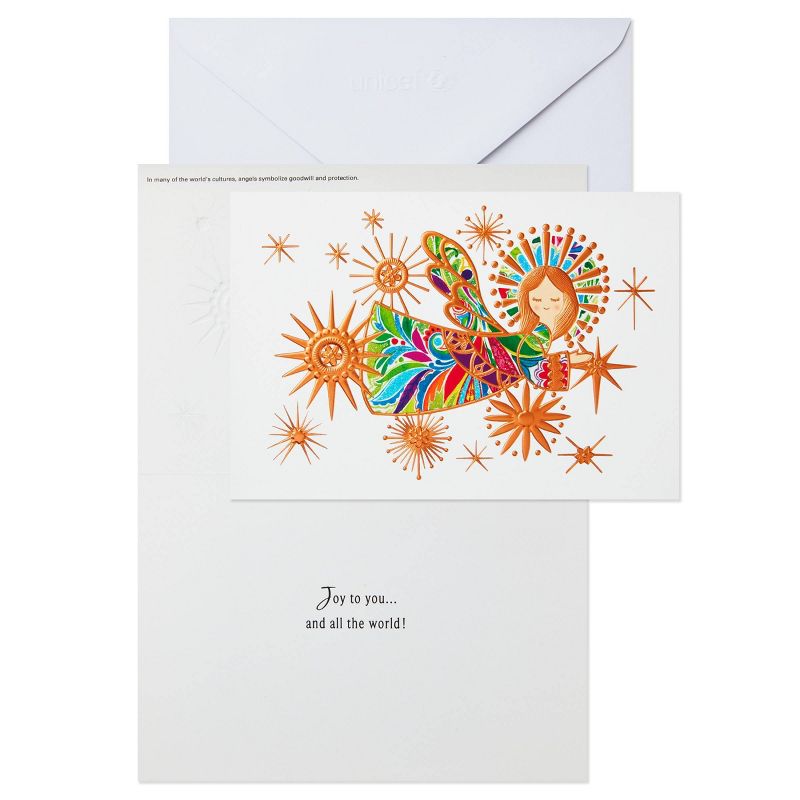 10ct Hallmark Unicef Colorful Angel on White Background
