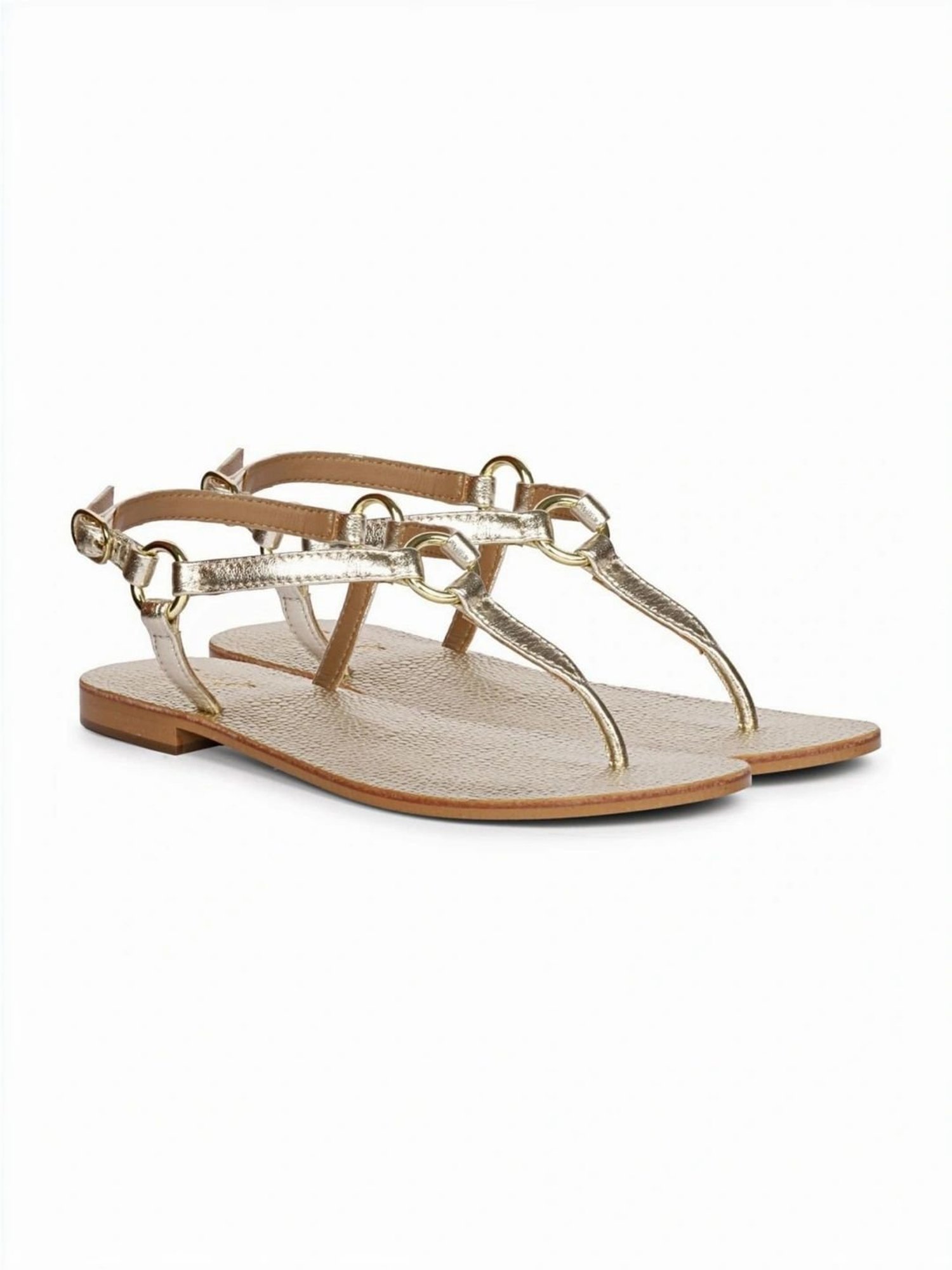 Saint G Women's Platin Beige Ankle Strap Sandals