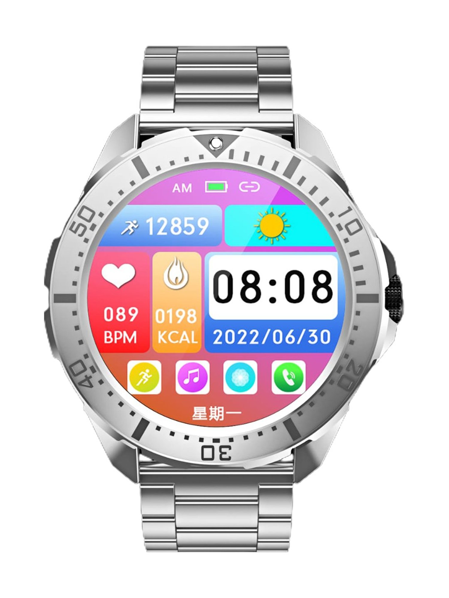 Minix Bond 1.32 inch Bluetooth Calling Smartwatch with 3 Interchangeable Watch Case & Strap (Black)