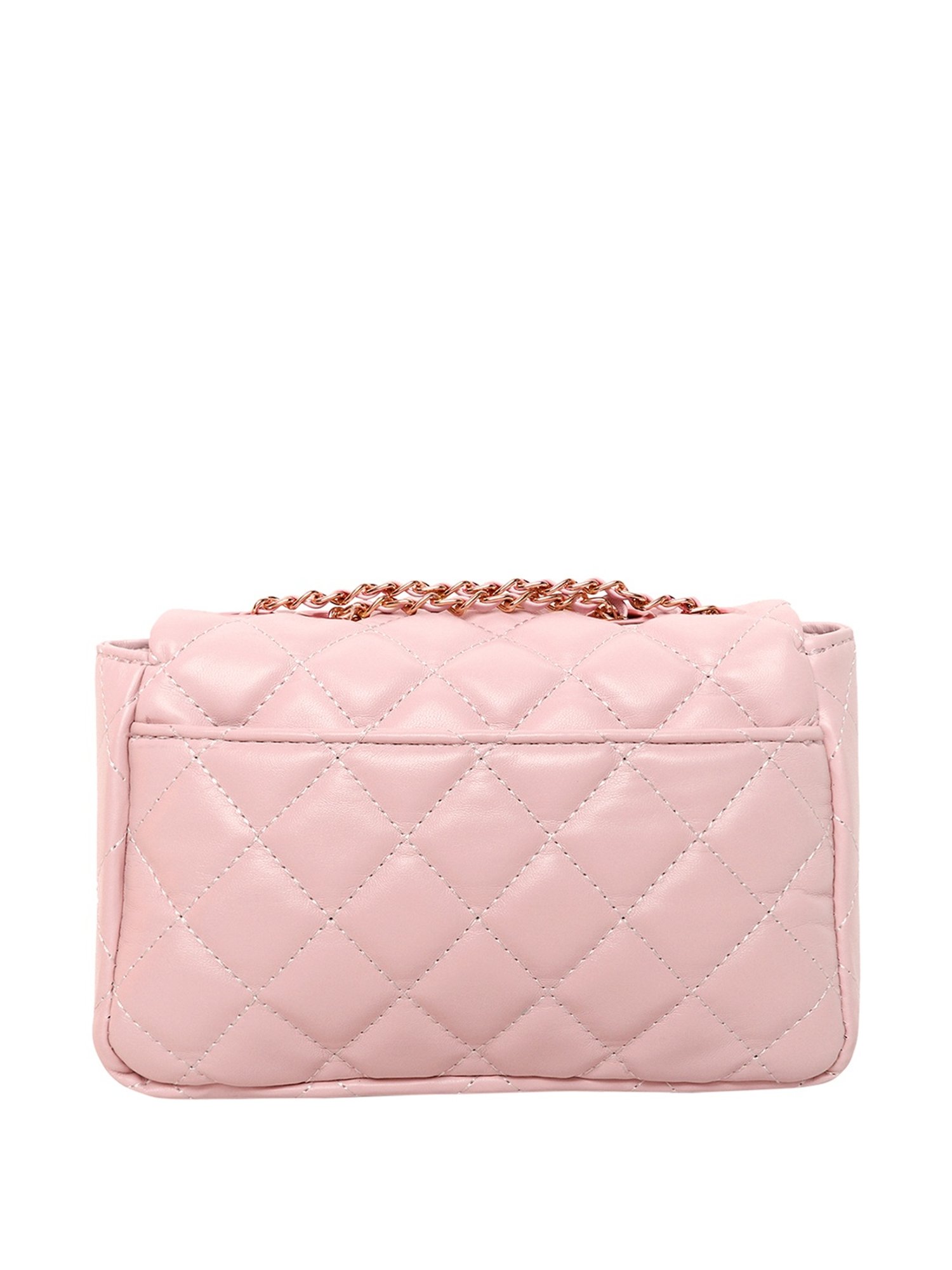 Lino Perros Pink Quilted Medium Sling Handbag