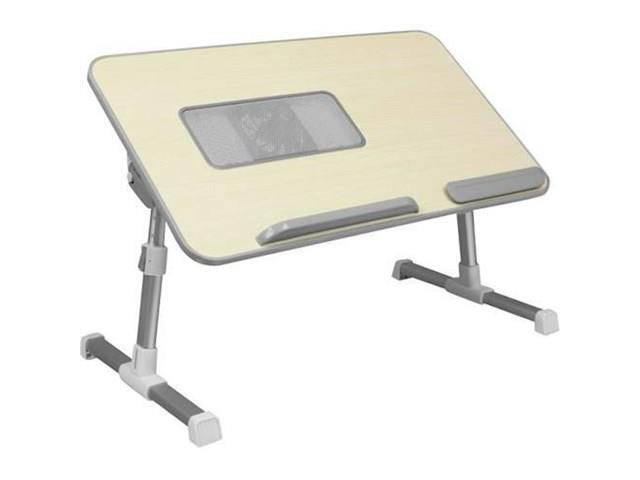 Aluratek Adjustable Ergonomic Laptop Cooling Table With Fan