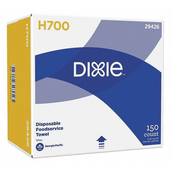 GEORGIA-PACIFIC 29426 Disposable Towels Hydroentangled Fiber 12" x 24", White,