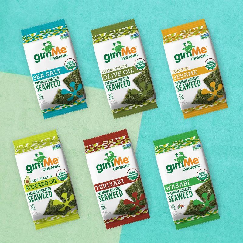 GimMe Organic Roasted Seaweed Snack Sea Salt .35oz
