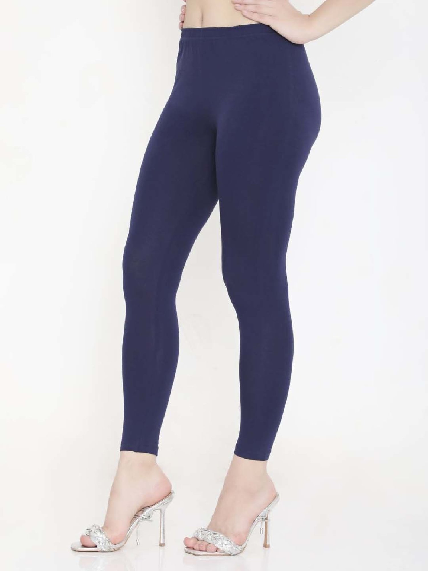 FEELINGS Blue Plain Leggings