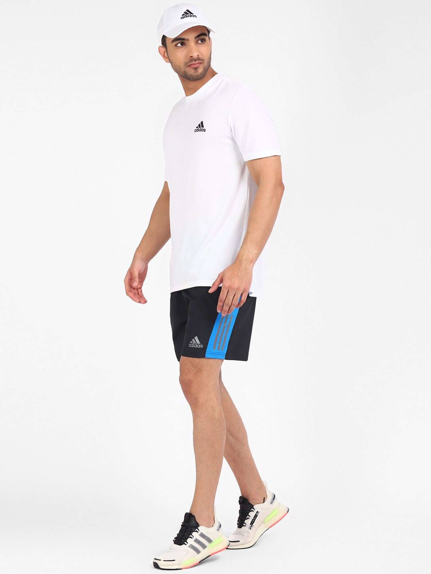 adidas Black Regular Fit Printed Shorts