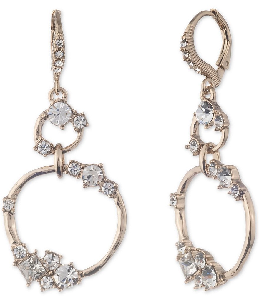 Givenchy Crystal Circle Stone Drop Earrings