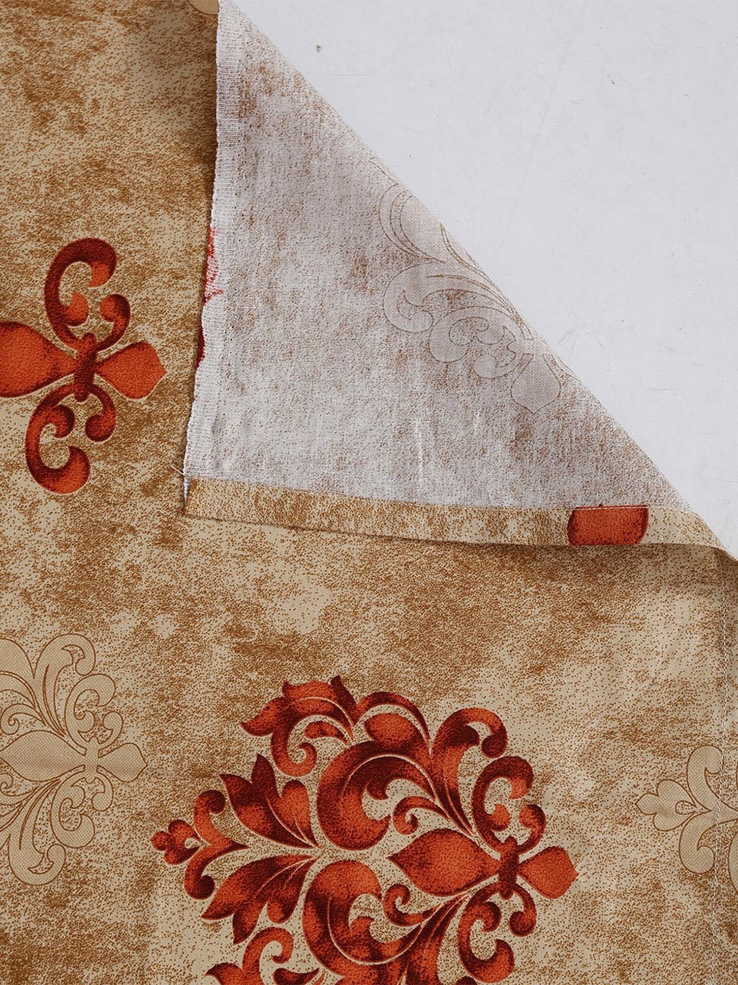 Swayam Zinnia Floral Brown 210 TC Cotton King Bedsheet with 2 Pillow Covers