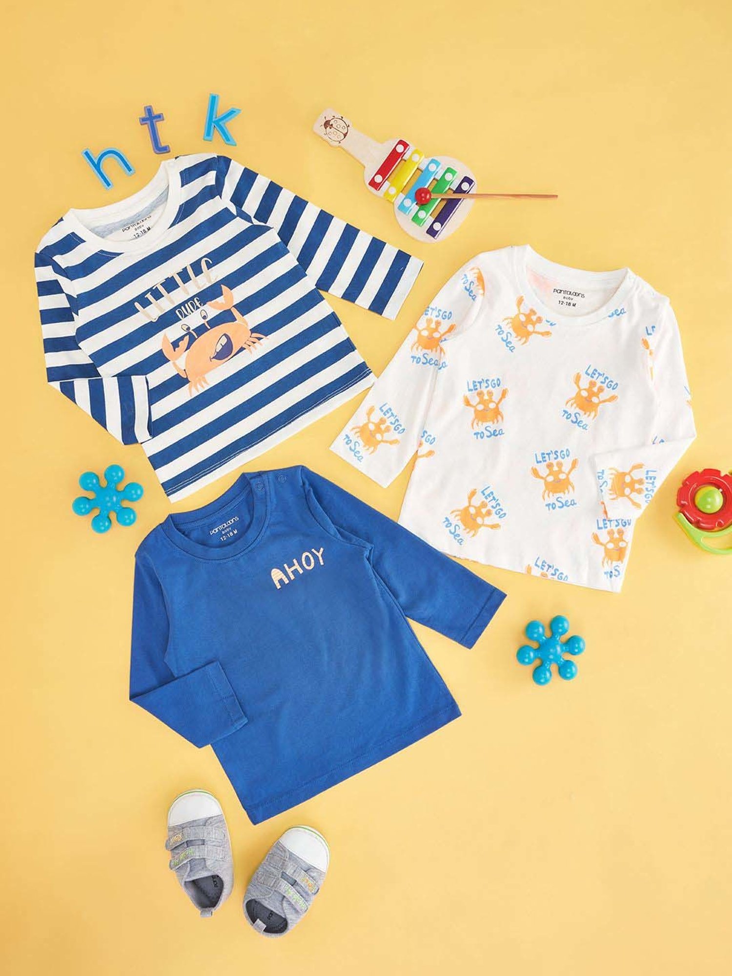 Pantaloons Baby Boys Multicolor Cotton Printed T-Shirt