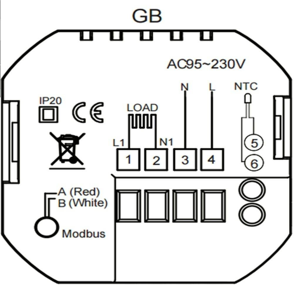 HOMEMAX BHT-6000GBLW Digital Thermostat WiFi LCD Display Programmable Easy Temperature Controller for Smart Home - White