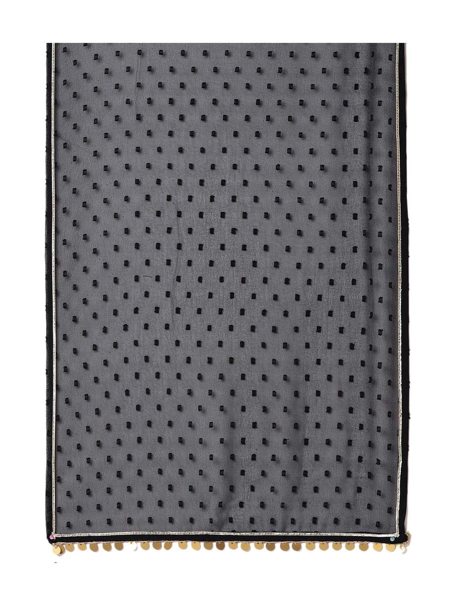 Ahalyaa Kids Black Cotton Printed Kurta & Dupatta With Sharara