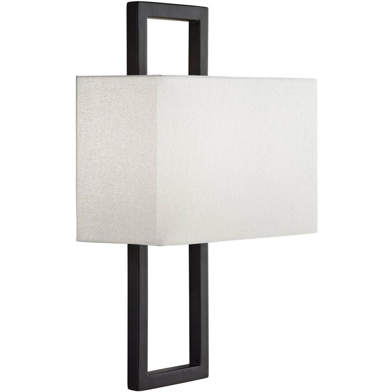 Barnes and Ivy Modern Swing Arm Wall Lamp Antique Brass Plug-In Light Fixture Taupe Fabric Bell Shade Bedroom Living Room Reading