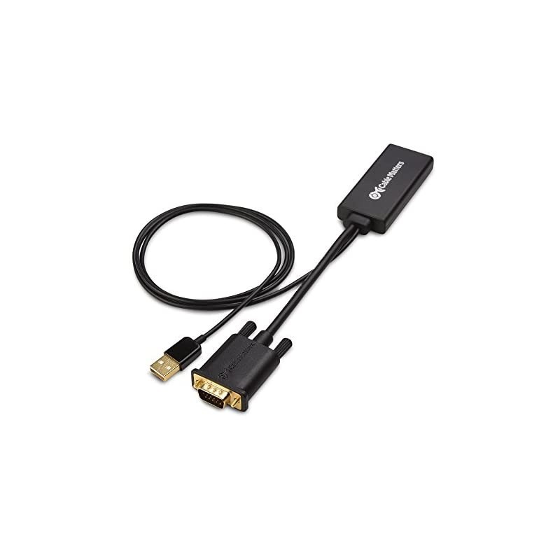 VGA to HDMI Adapter for Monitor and TV VGA to HDMI Converter with Audio Support