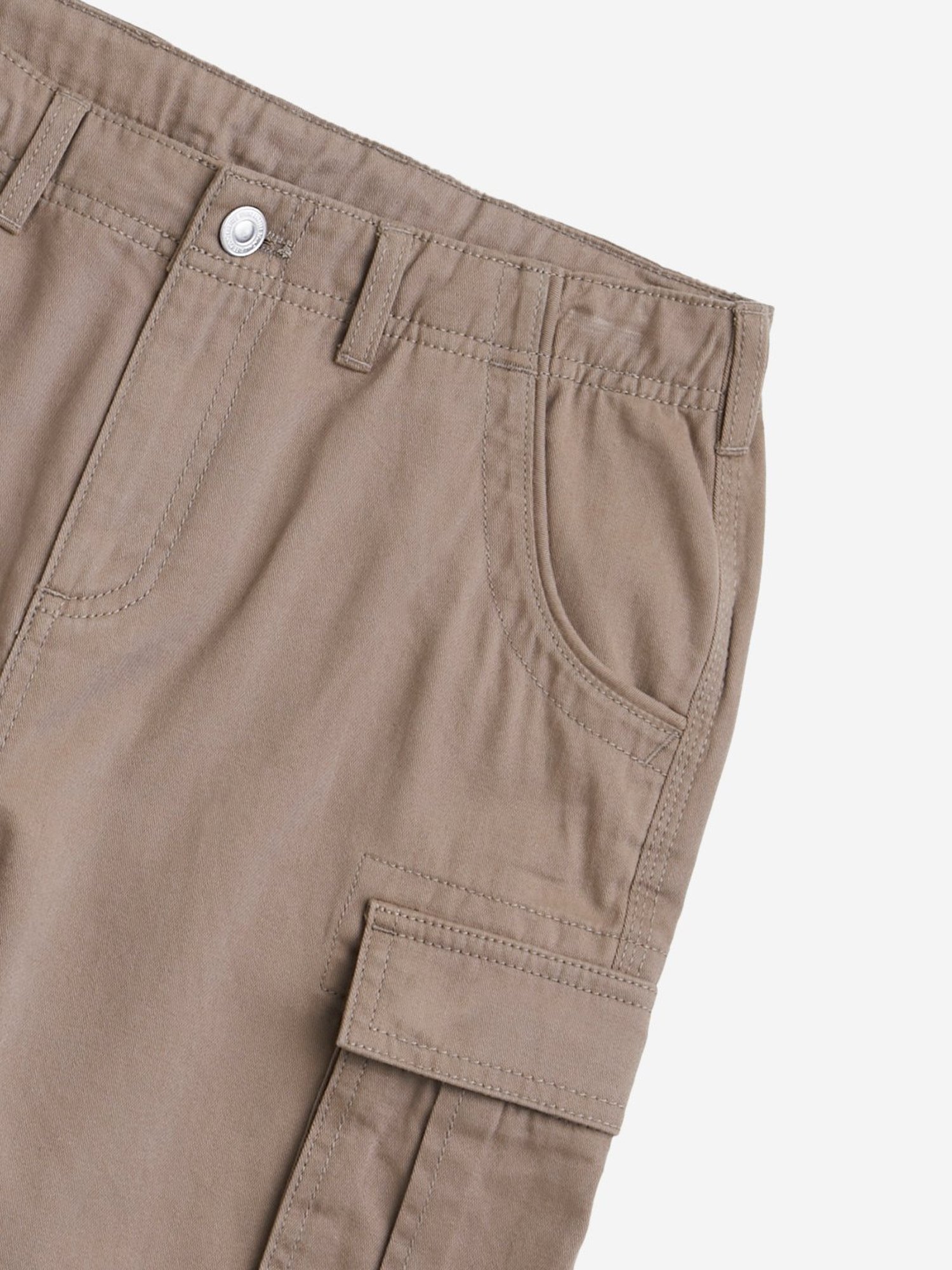 Y&F Kids by Westside Brown Relaxed Fit Cargo Shorts