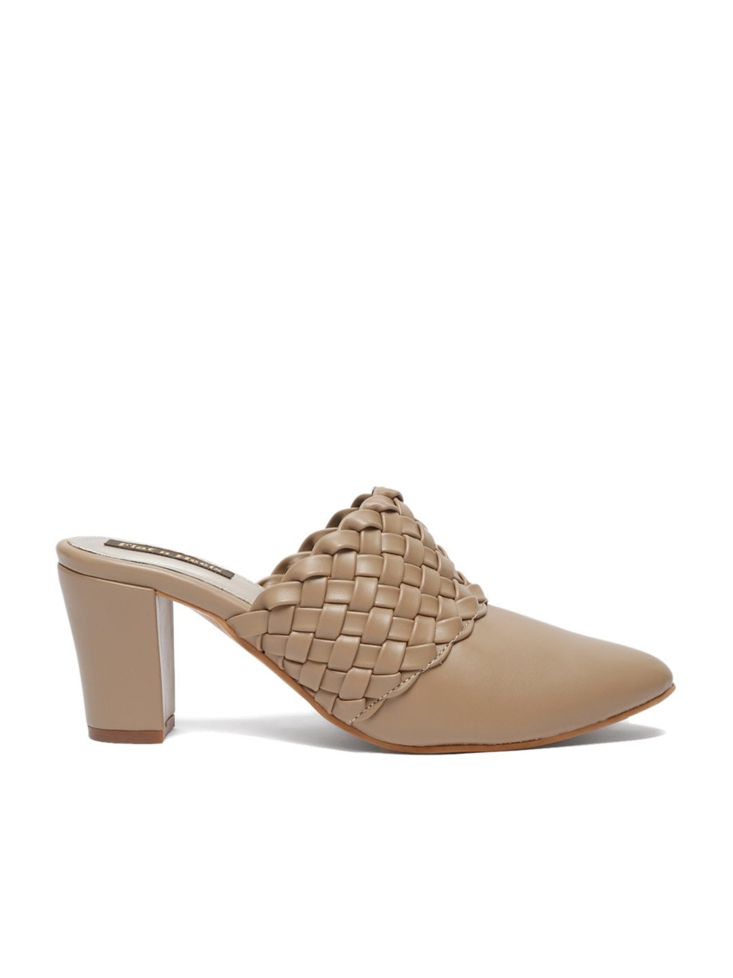 Flat N Heels Women's Beige Mule Shoes