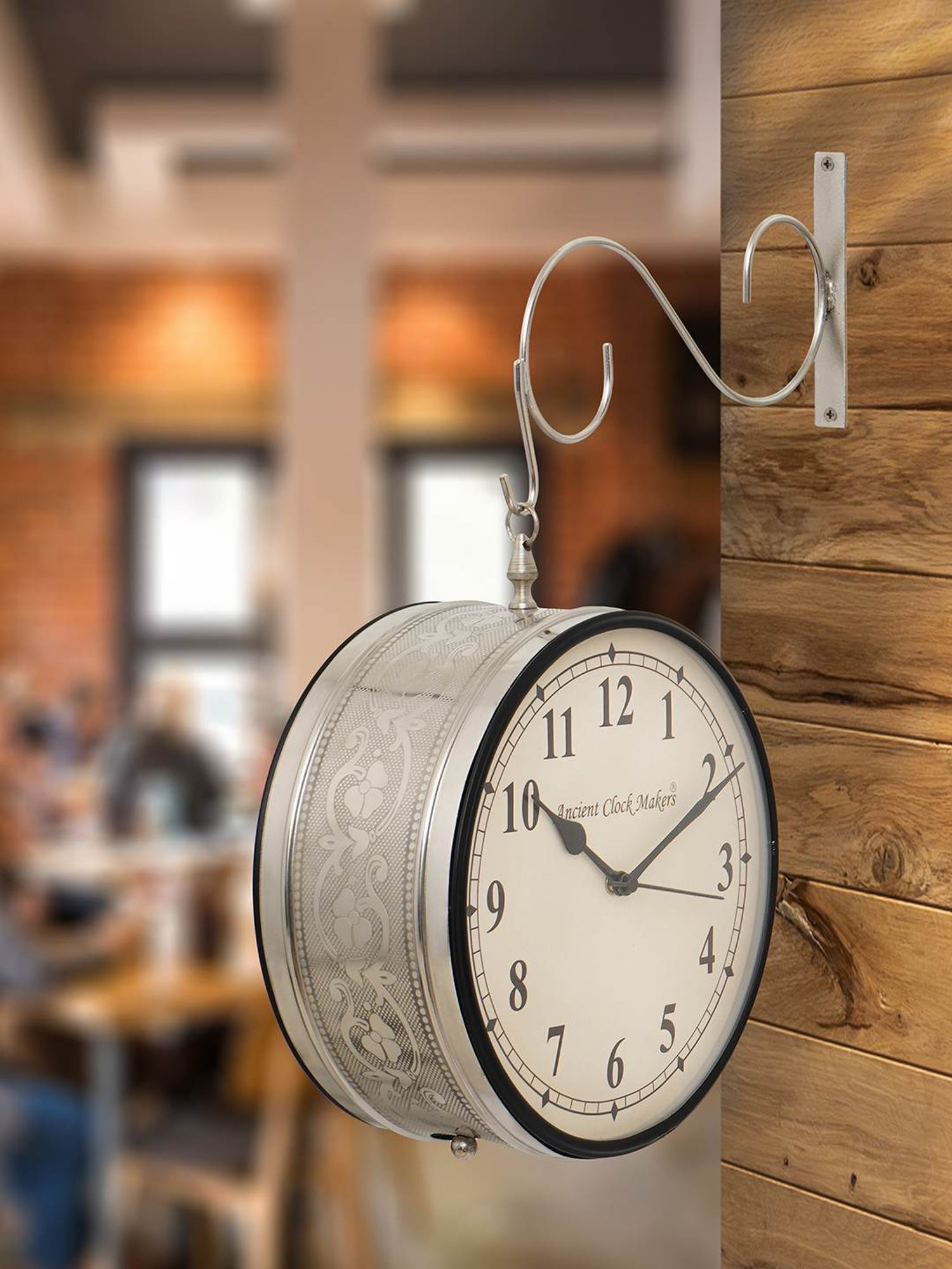 CHRONIKLE Silver Iron Wall Clock