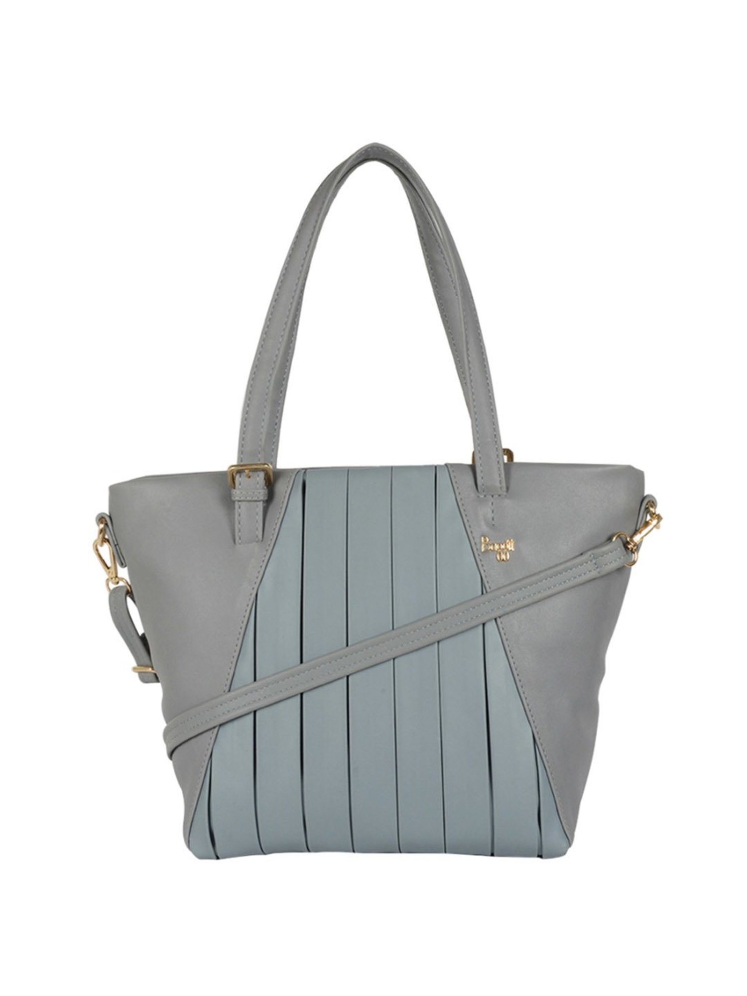 Baggit Grey Textured Medium Tote Handbag