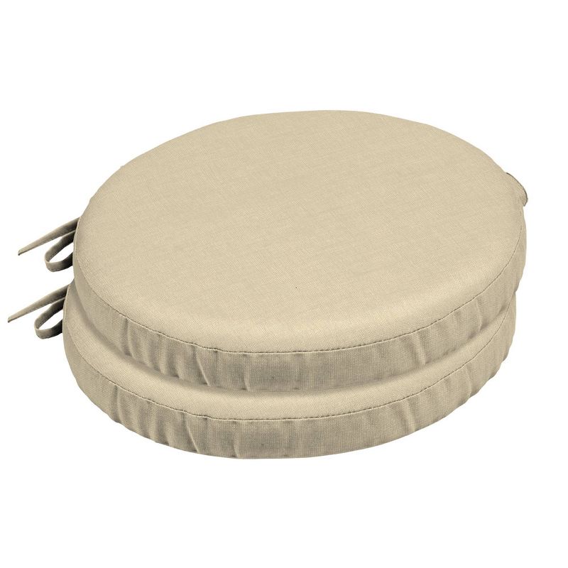 2pk Ashland Jacobean Outdoor Seat Cushions Cream - Arden Selections