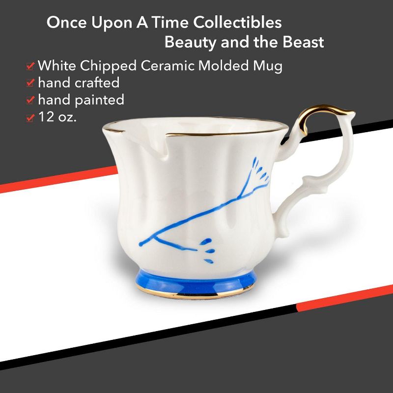 Surreal Entertainment Once Upon A Time Collectibles | White Chipped Ceramic Molded Mug | 12oz