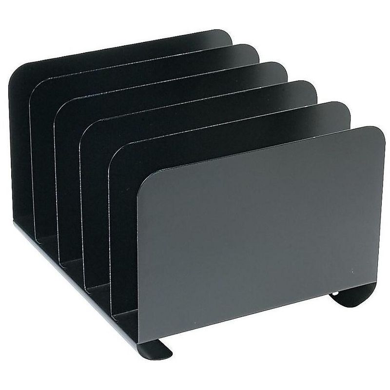 SteelMaster Desktop Vertical Organizer Five Sections Steel 12 x 11 x 8 1/8 Black 2645004