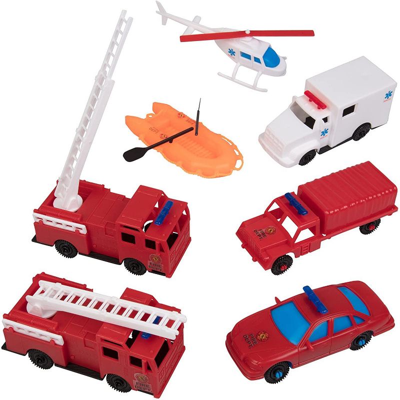 HAPE Wooden Fire Engine Playset with Working Ladder, Fireman and Dog