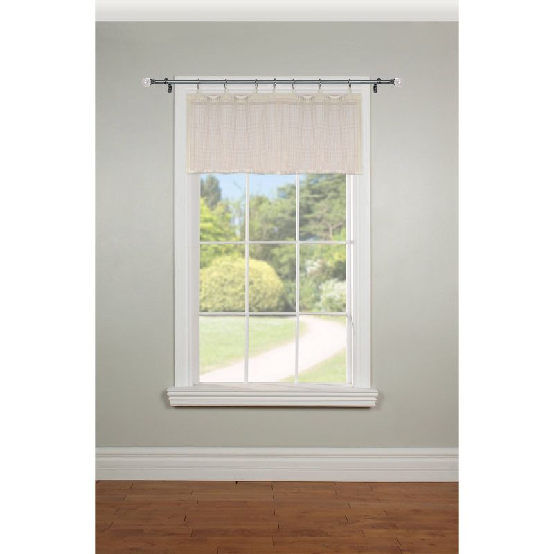 12"x48" Bamboo Ring Top Valence Off White - Versailles Home Fashions