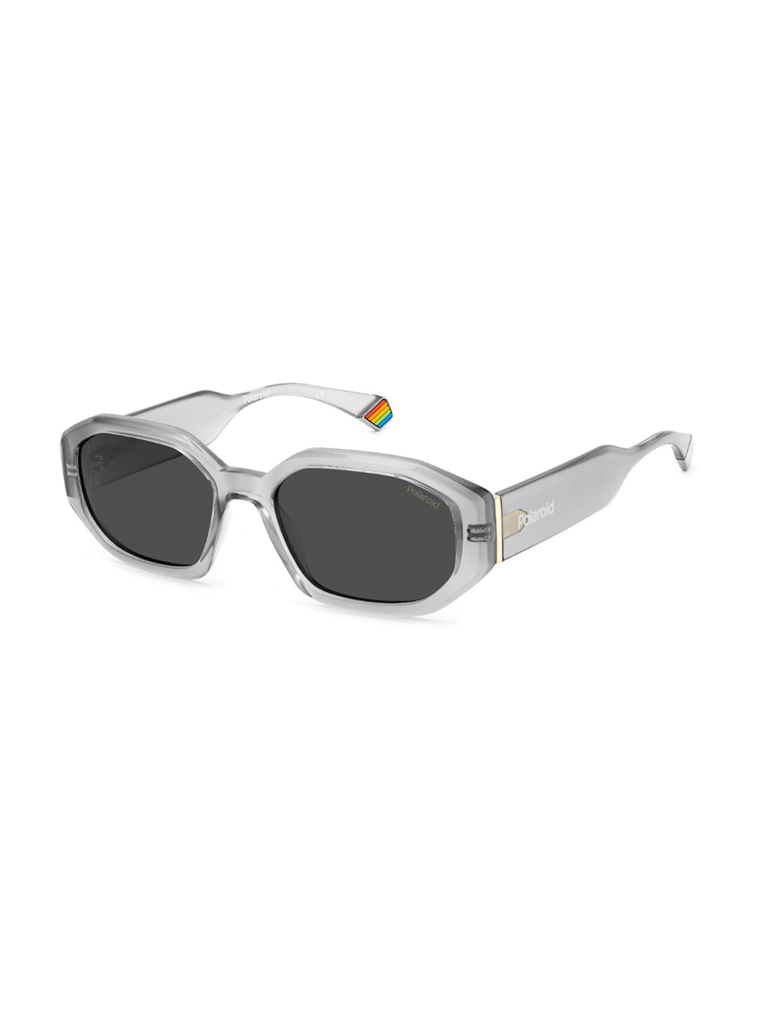 Polaroid Grey Hexaround Sunglasses for Women