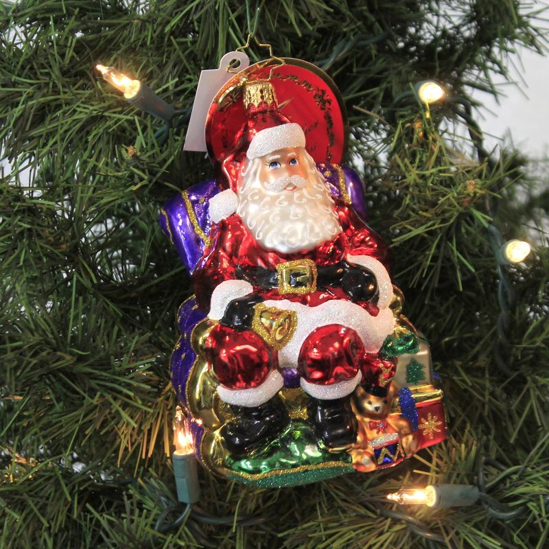 Christopher Radko 5.0" St Nick Christmas Visit Ornament Santa Department Store  -  Tree Ornaments
