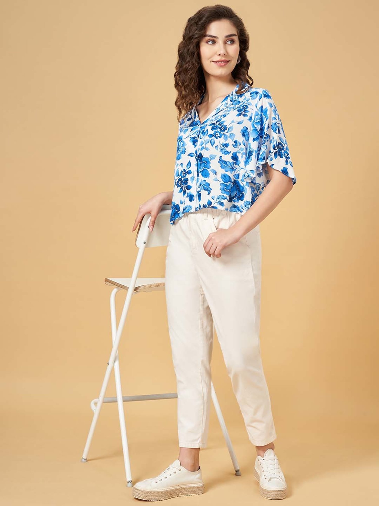 Honey by Pantaloons Blue Printed Top