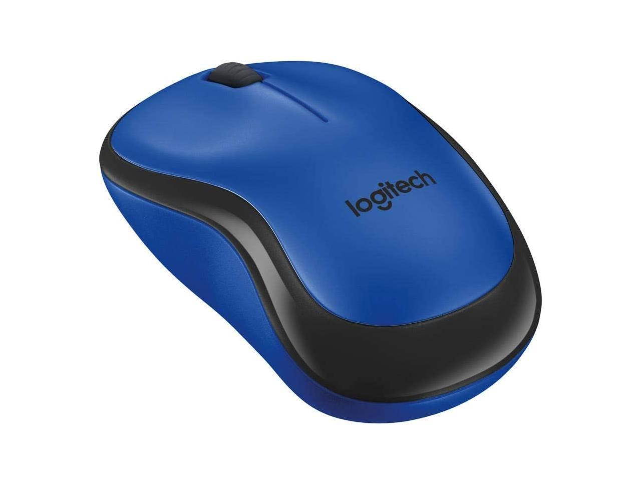 Logitech M220 Silent Wireless Mouse, 2.4 Ghz Connection Via Nano Usb Receiver, 1000 Dpi Sensor, Quiet-Mark Certified, 18-Month Battery Life, For Left And Right-Handers, Pc / Mac - Blue