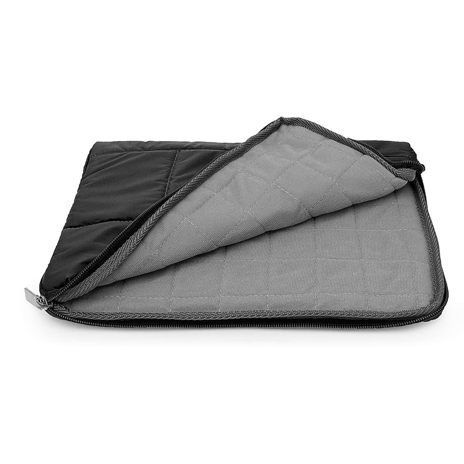 Pillow Zippered Sheen Quilted Sleeve [BLK] For Nextbook Flexx/Nextbook 10.1/NeuTab N10/Nokia Lumia 2520 10.1-inch + Earbuds