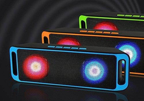 Portable Waterproof Bluetooth Speaker w/LED Light - (Green)