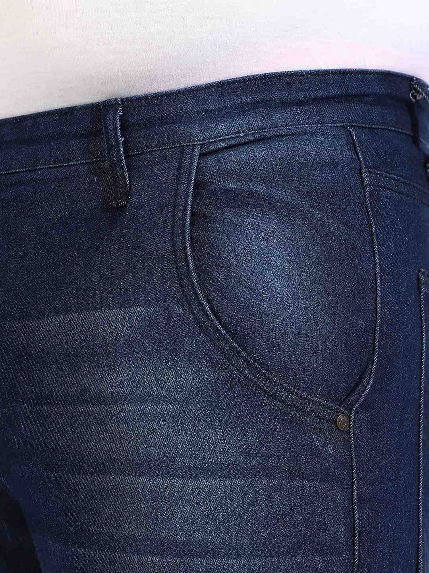 Instafab Plus Blue Regular fit Plus Size Jogger Jeans