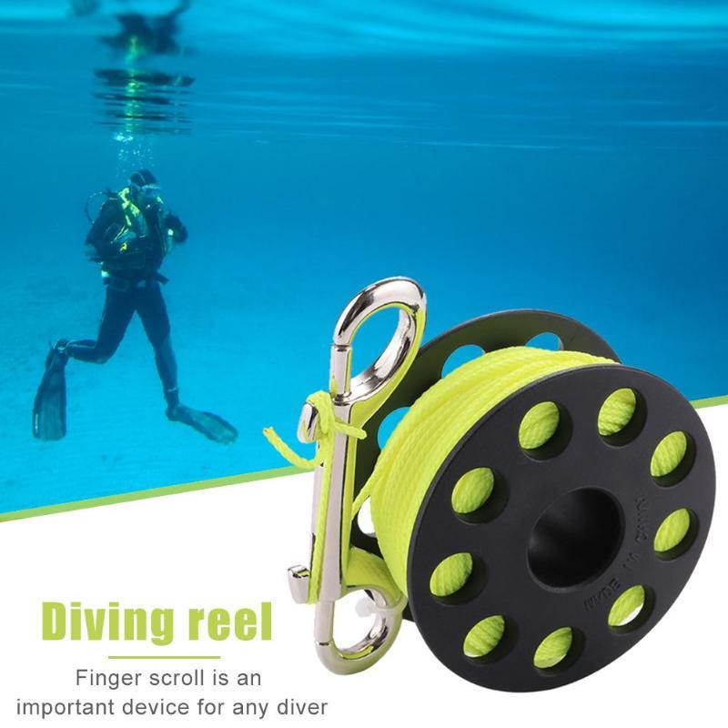 Scuba Diving Reel w/ 30m Swimming Scuba Spool Rope Outdoor Diving Equipment