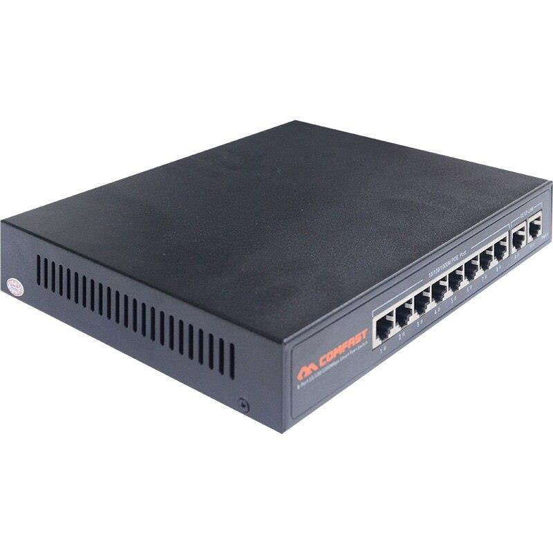 COMFAST 10*10/100/1000Mbps network RJ45 with 20Gbps width New ports POE Broad 10 switch port Gigabit power supply