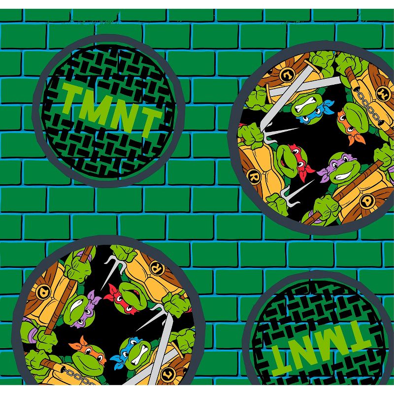TMNT Badge, Green, Fleece, 59/60" Width, Fabric by the Yard