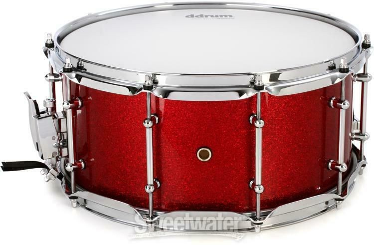 ddrum Dios Maple Snare Drum - 6.5" x 14" - Red Cherry Sparkle