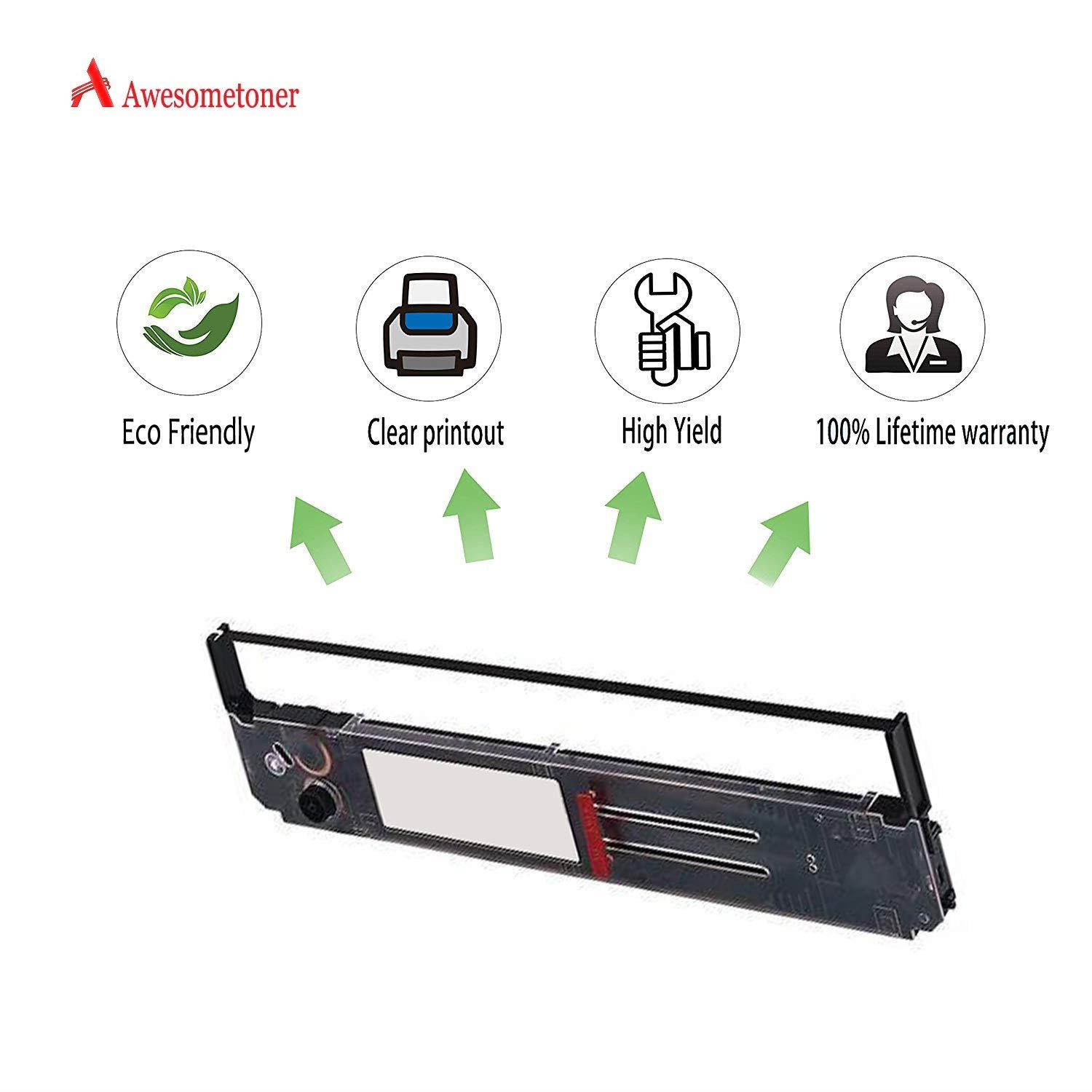 Awesometoner 1 Purple Compatible 52103601 Fax Cartridge Ribbon for Okidata ML 393 393C 395 Yield