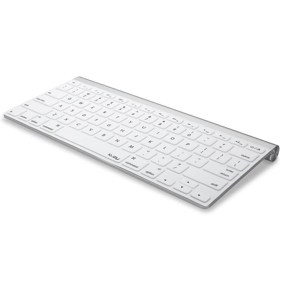 Kuzy Solid WHITE Keyboard Cover Silicone Skin for MacBook Pro 13" 15" 17" (with or w/out Retina Display) iMac and MacBook Air 13" - Solid White