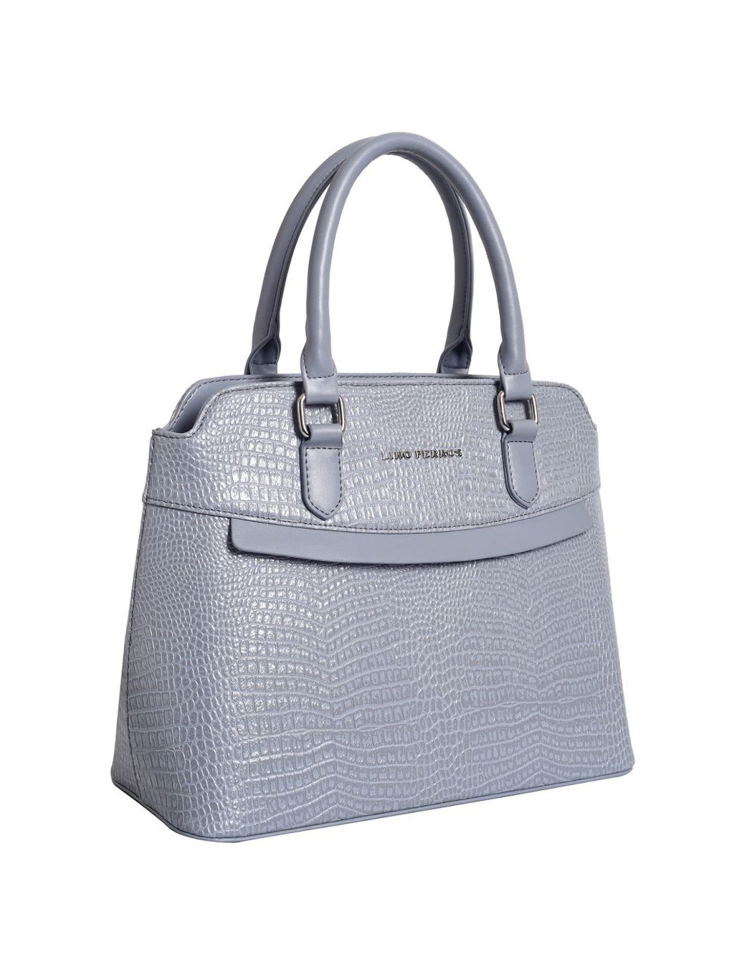 Lino Perros Grey Textured Medium Handbag