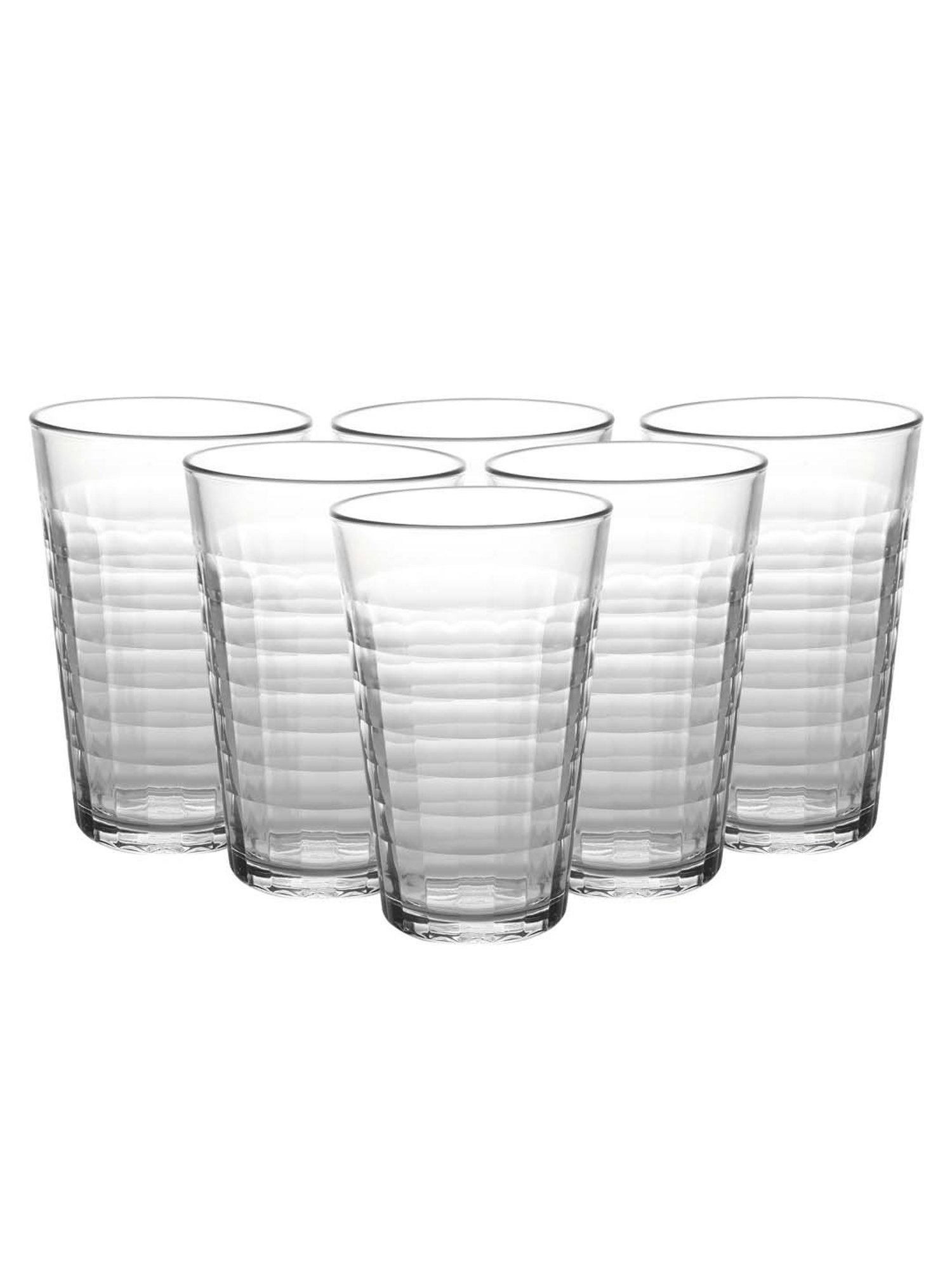 Duralex 'Prisme' Transparent Glass 26 cm Tumbler (0.5 L) - Set of 6