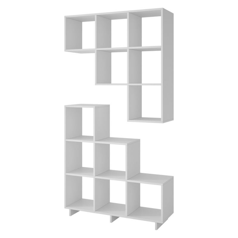 Set of 2 38.58" Cascavel Stair Cubby White - Manhattan Comfort