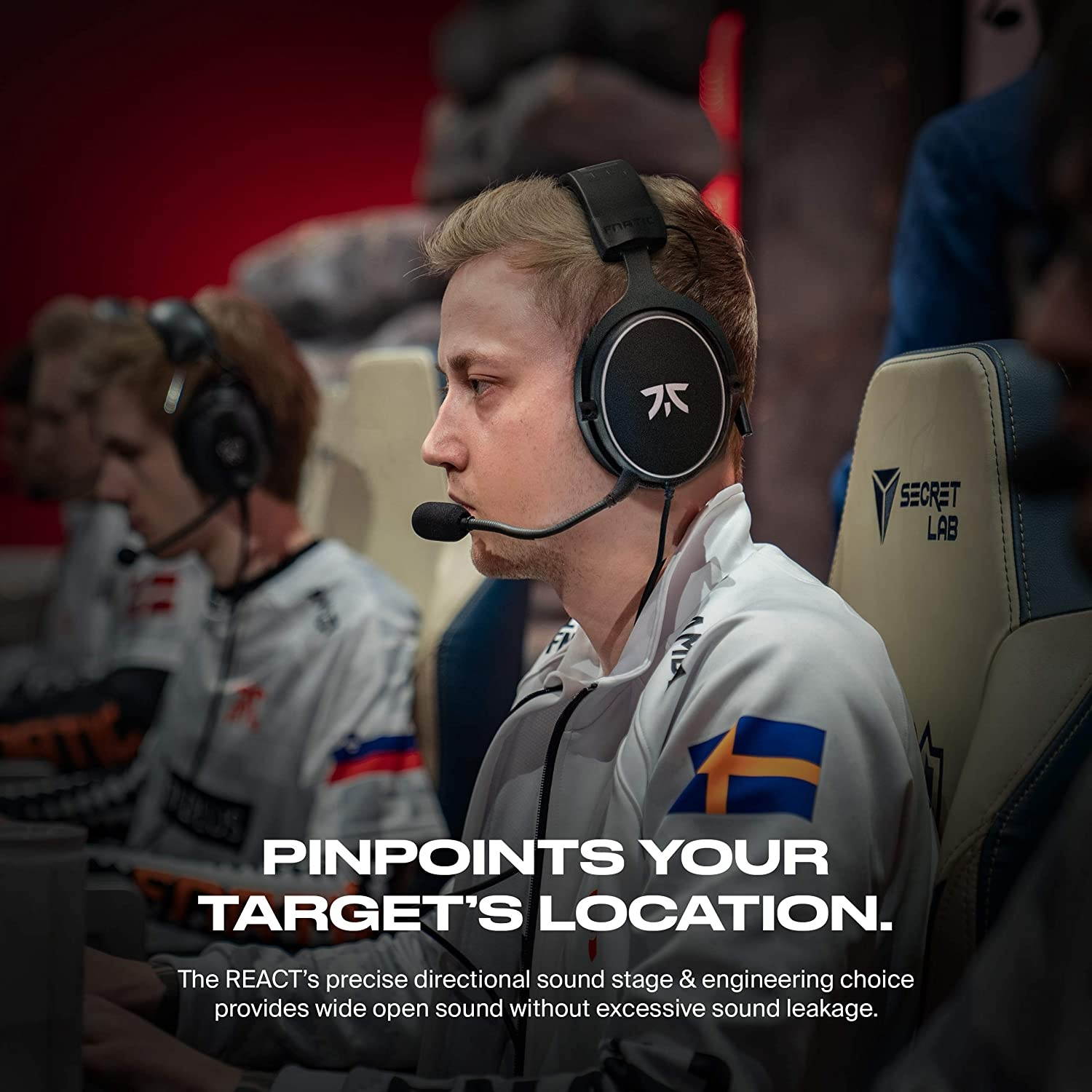 Fnatic React Gaming Headset for PS4/PC with 53mm Drivers, Stereo Sound