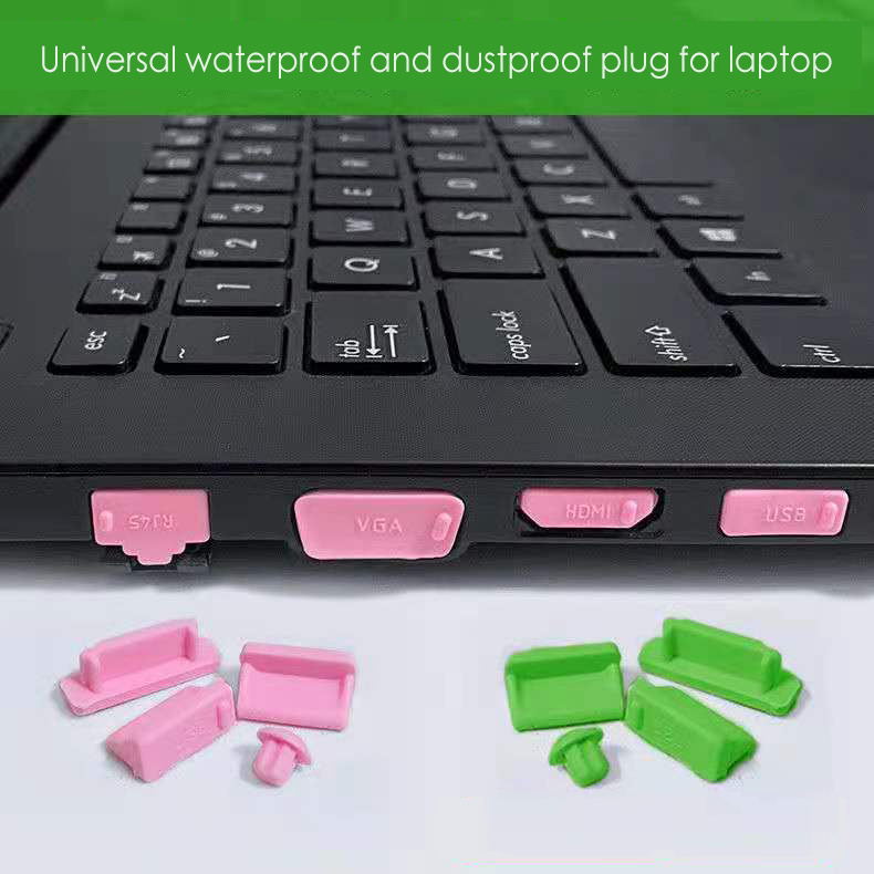 16pcs/set Colorful Silicone Anti Dust Plug Cover Stopper Dust Plug Laptop Dustproof USB Port HDMI RJ45 Interface Cover Computer Accessories
