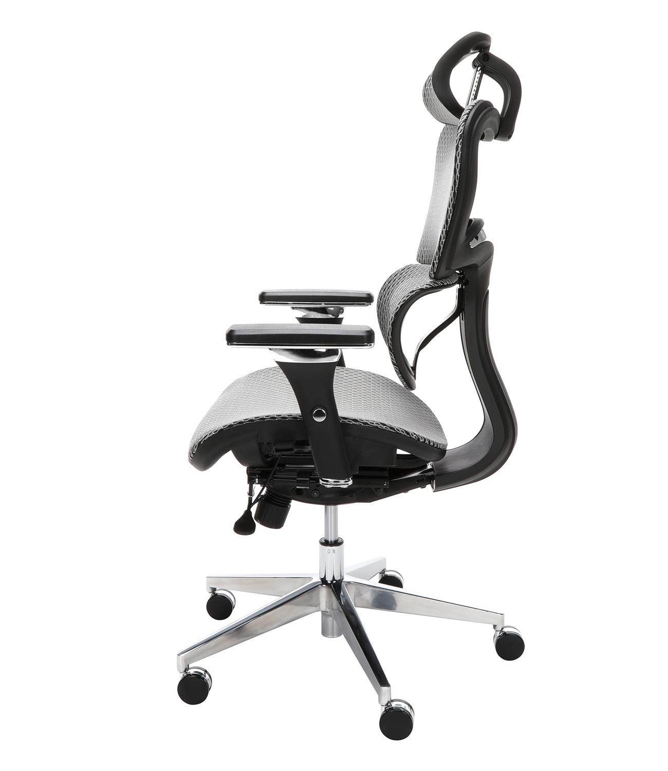 OFM Ergo Office Chair featuring Mesh Back and Seat with Optional Headrest, in Gray (540-GRY)