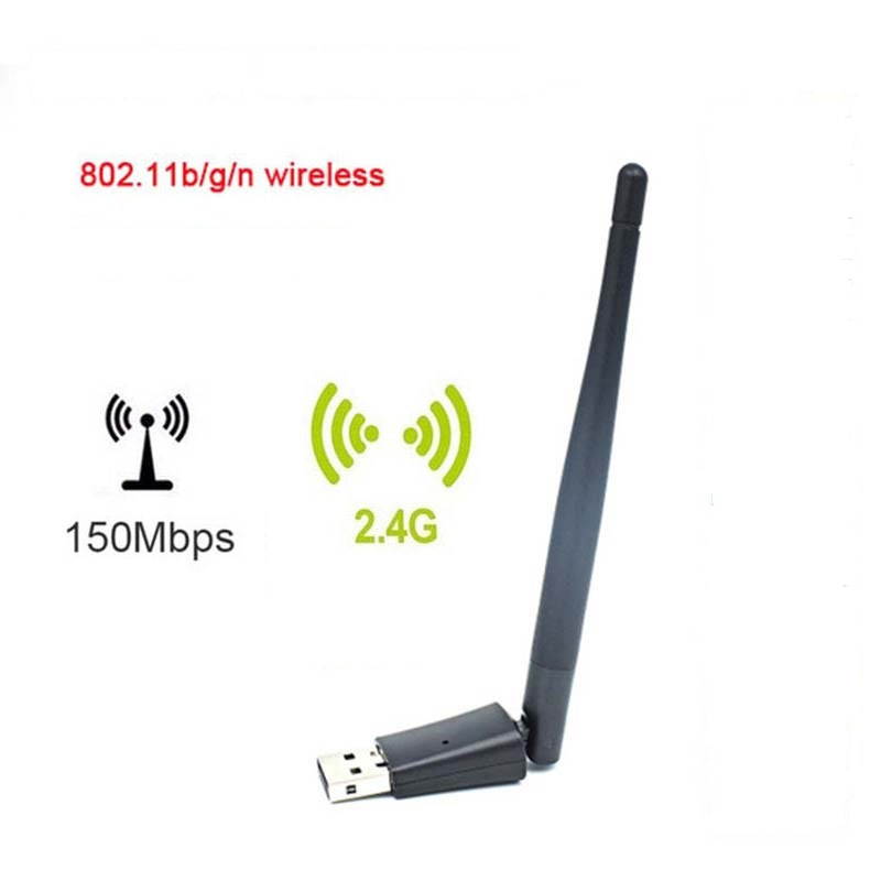 MT7601 Chip Wireless Network Card 2DB Large Antenna Set-top Box External Wifi Signal Receiving Transmitter