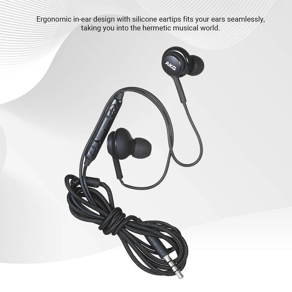 AKG Wired Earphones with Microphone Stereo Headphones with 3.5mm Plug In-Ear Headset with Deep Bass and Crystal Clear Sound Compatible with SAMSUNG S10 and Android Devices