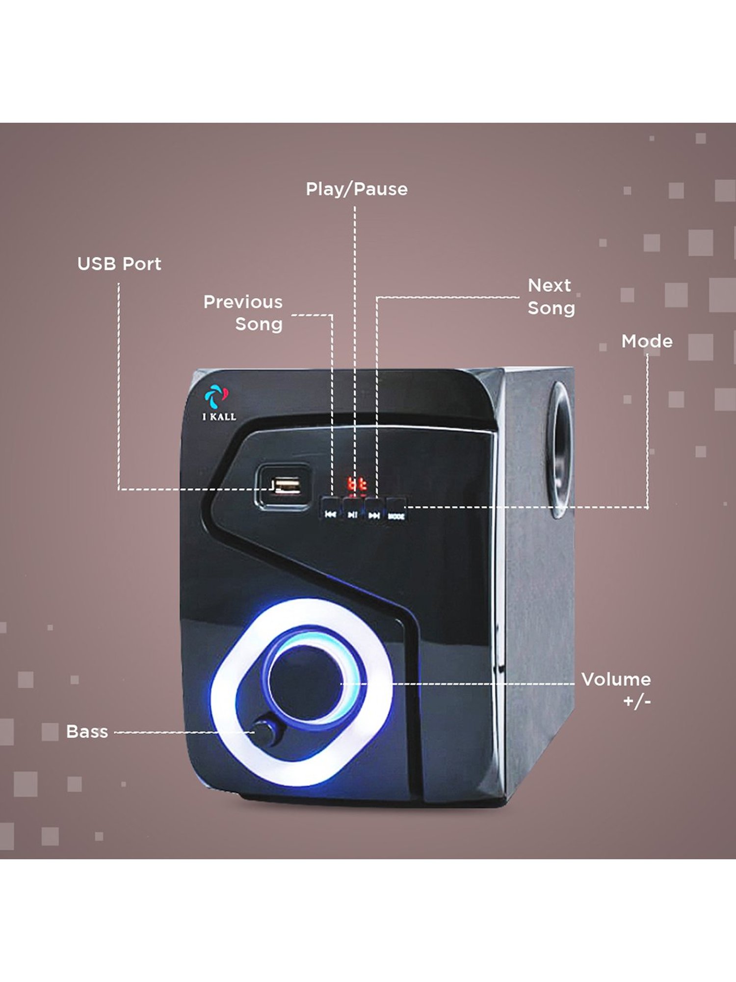 I Kall IK-444 5.1 Channel Home Theatre (Black)