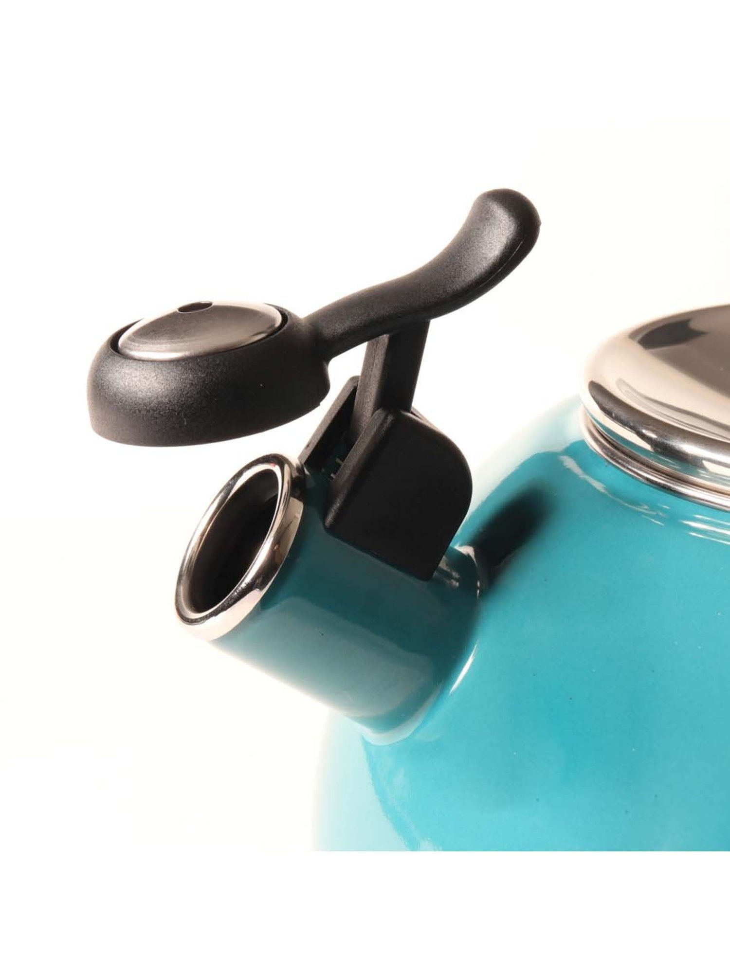 Circulon Enamel Turquoise On Steel Whistling Tea Kettle (1.9 Liters)
