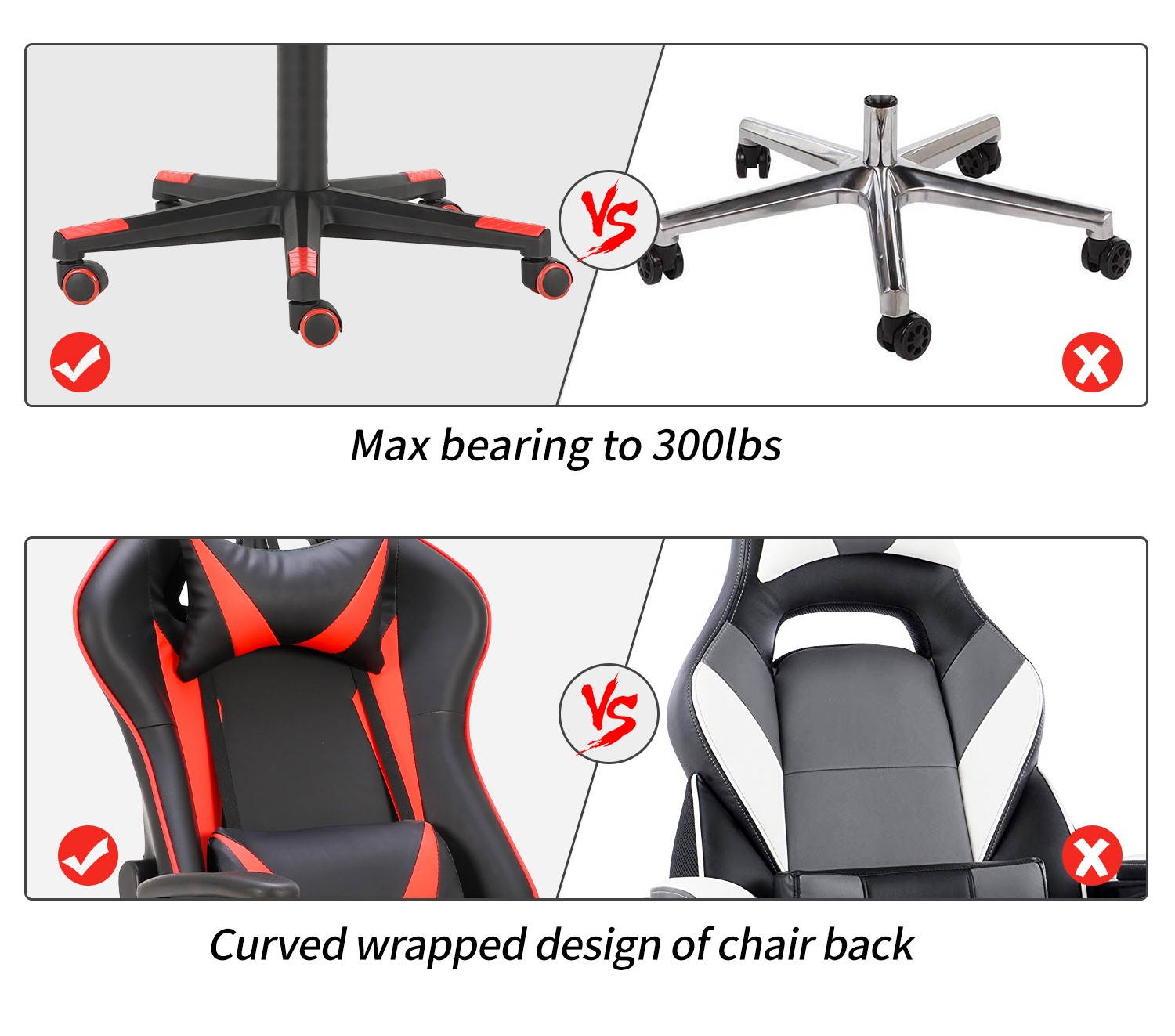 Home Office Racing Gaming Chair High Back Ergonomic Recliner Computer Chair, Height Adjustable Massage Gaming Chair With Neck Protection And Lumbar Support
