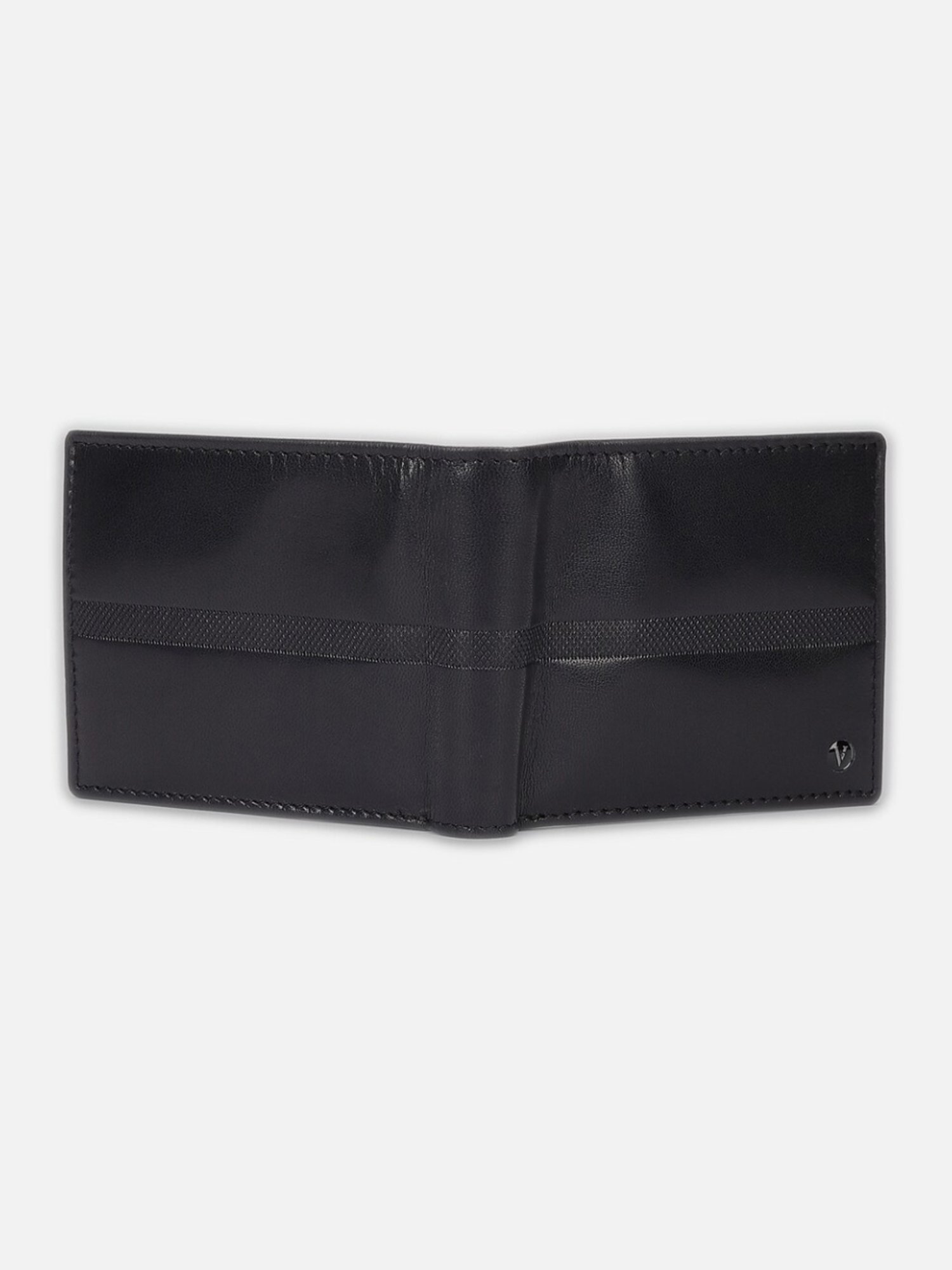 Van Heusen Black Leather Textured Bi-Fold Wallet